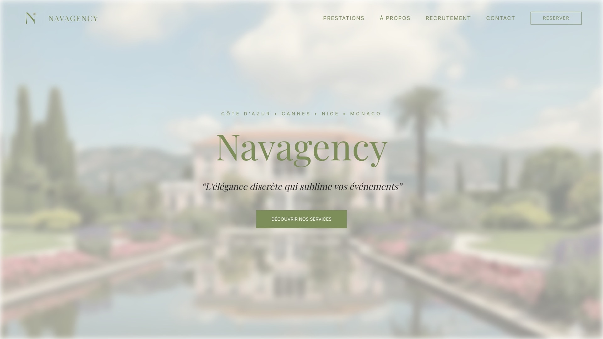 Page d'accueil du site Nava Agency conçu par MRTN Studio